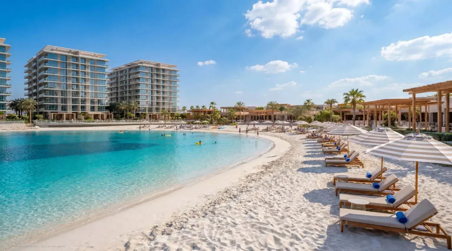 Aerial view of Yas Island Abu Dhabi